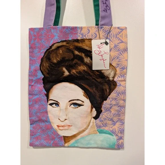 Ashley Longshore‎ Limited Edition Tote Bag Diana Ross Barbra Streisand NEW RARE - Picture 9 of 10